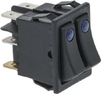 ДВОЙНОЙ ЧЕРНЫЙ ПЕРЕКЛЮЧАТЕЛЬ 16A 250В