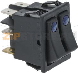 ДВОЙНОЙ ЧЕРНЫЙ ПЕРЕКЛЮЧАТЕЛЬ 16A 250В 