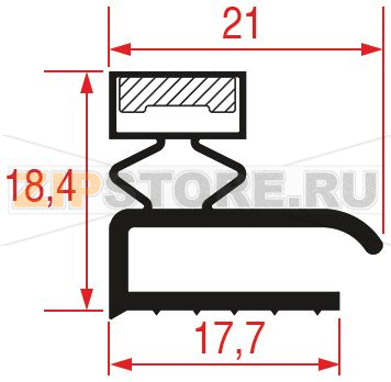 УПЛОТНИТЕЛЬ ПОД ПАНЕЛЬ 620X480 ММ 