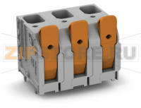 Клемма на печатную плату; рычаг; 16 мм; Шаг контактов 15 мм; 6-пол.; Push-in CAGE CLAMP®; 16,00 mm; серые Wago 2616-3356
