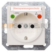 I-SYSTEM РОЗЕТКА SCHUKO ЧЕРНЫЙ МЕТАЛЛИК С ЗАЩИТОЙ ОТ ПЕРЕНАПРЯЖЕНИЯ И ПРИКОСНОВЕНИЯ, ИНДИКАТОРОМ СТАТУСА И ПОЛЕМ ДЛЯ НАДПИСИ 55MM X 55MM Siemens 5UB1945