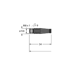 Кабель PVC Turck PKGV3M-10/TEG