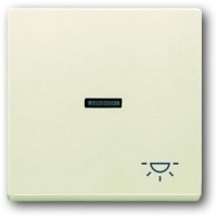 Клавиша выключателя/переключателя/кнопки с символом "Свет", слоновая кость ABB 545.11