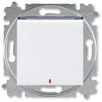 Переключатель одноклавишный с контрольной подсветкой, белый ABB 2CHH592545A6062