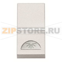 Механизм одноклавишной кнопки, одномодульный, альпийский белый ABB 2CLA210420N1101