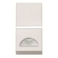 Механизм одноклавишной кнопки, одномодульный, альпийский белый ABB 2CLA210420N1101