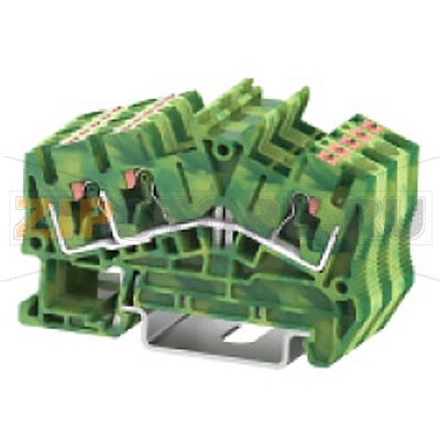 Клемма проходная Push-in, серая CHIKU RPVTT 2,5S-TWIN-PE 