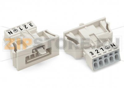 Snap-in plug; 5-pole; Cod. A; 1,50 mm; white Wago 890-735 Protected against mismating and maintenance-freePush-in CAGE CLAMP® spring pressure connection technology allows solid conductors to be simply pushed into a unit.Low profile with 4.4 mm pole spacingWhen assembled, the installation connectors comply with IP40 and are suitable for easily accessible areas....
