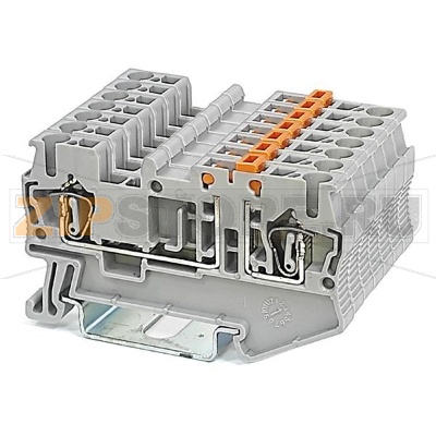 Клемма проходная с ножевым размыкателем, пружинная, серая CHIKU RNS 2,5-MT 