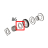 Graphite washer D23*D15.2*0.5t mm Godex EZPi-1200