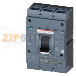 circuit breaker 3VA6 UL frame 1000 breaking capacity class  C 100kA @ 480 V 3-pole, line protection ETU330,  LIG, In=1000A overload protection Ir=400A ...1000A short circuit protection Ii=1,5...10 x In Siemens 3VA6610-7HM32-0AA0 
