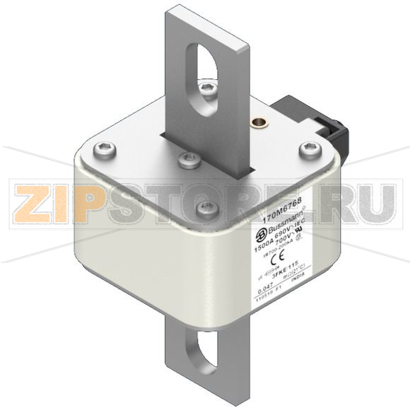 Предохранитель, 1500 A, AC 690 В, 200 кА, size 3, 76x92x139 мм, aR, IEC UL Eaton FUSE 1500A 69 