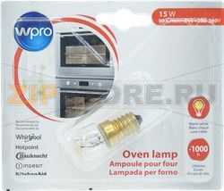 LAMP E14 15W 300C° WPRO WHIRLPOOL 484000 
