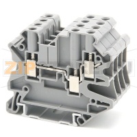 Клемма проходная, универсальная, 3 контакта, серая CHIKU RUT 4-TWIN