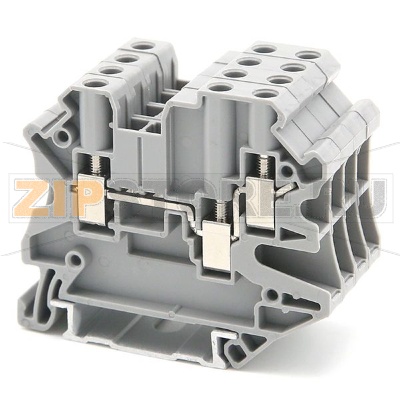 Клемма проходная, универсальная, 3 контакта, серая CHIKU RUT 4-TWIN 