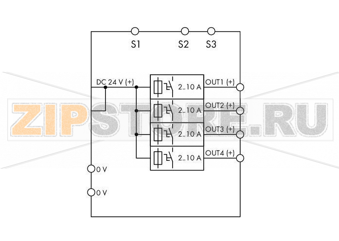 electronic circuit breaker; 4-channel; 24 VDC input voltage; adjustable 2 … 10 A; communication capability; Specialty configuration Wago 787-1664/000-004 Компактный электронный автоматический выключатель с 4 каналамиНоминальный ток 2 – 6 А, возможность регулирования для каждого канала при помощи герметичного многопозиционного переключателя; заводская установка: 2 В (в отключенном положении)Коммутационный потенциал > 50000 мкФ на каналОдна трехцветная кнопка со световой индикацией на канал упрощает переключение (включение/выключение), сброс и онлайновую диагностикуОтложенное включение каналовСообщение о срабатывании и отключении (общий групповой сигнал S3)Сообщение о состоянии для каждого канала через последовательность импульсовУдаленный вход сбрасывает отключенные каналы или включает/отключает любое число каналов при помощи последовательности импульсов...
