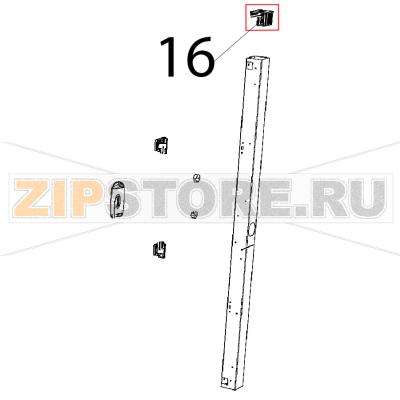 Door column blanking cap CL BL Unox XB 895 Door column blanking cap CL BL Unox XB 895Запчасть на деталировке под номером: 16