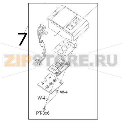 Operation panel ass&#039;y Toshiba TEC B-852-TS12-CN Operation panel ass'y Toshiba TEC B-852-TS12-CNЗапчасть на деталировке под номером: 7