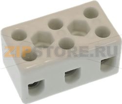TERMINAL BLOCK 3 POLES PORCELAIN 