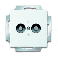 Розетка двойная, альпийский белый ABB 3114.52