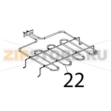 Resistenza piana 1200 W, 230 V Unox XL 404 Resistenza piana 1200 W, 230 V Unox XL 404Запчасть на деталировке под номером: 22