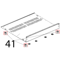 Piedino 35x35, H26, plastica and gomma grigio Unox XBC 404