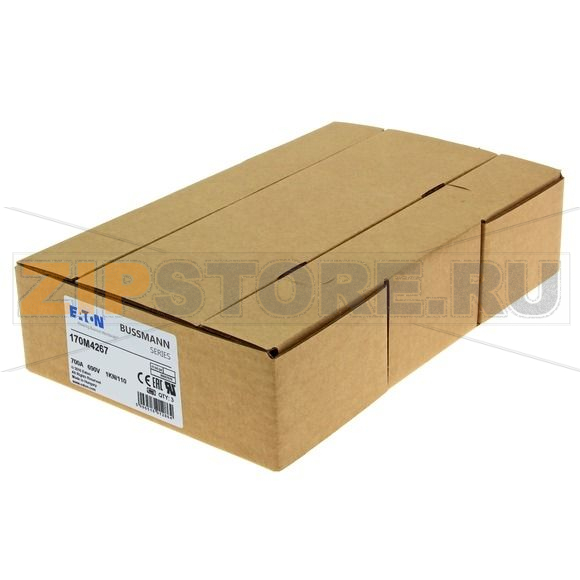 Предохранитель, 700 A, AC 690 В, 200 кА, DIN 1, 53x69x138 мм, aR, DIN, IEC Eaton FUSE 700A 690V 