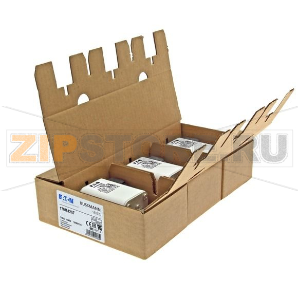 Предохранитель, 700 A, AC 690 В, 200 кА, DIN 1, 53x69x138 мм, aR, DIN, IEC Eaton FUSE 700A 690V 
