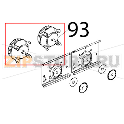 Motore cond. 5 uF, 200 W, alb. M8, conn. 5 poli Unox XBC 404 Motore cond. 5 uF, 200 W, alb. M8, conn. 5 poli Unox XBC 404Запчасть на деталировке под номером: 93