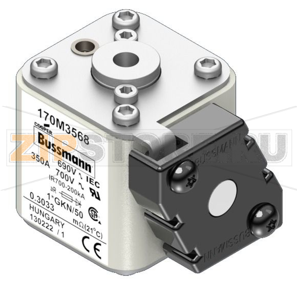 Предохранитель, 350 A, AC 690 В, 200 кА, size 1, 45x59x51 мм, aR, IEC UL Eaton FUSE 350A 690V 
