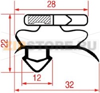 УПЛОТНИТЕЛЬ ВСТАВНОЙ 1380Х680 ММ