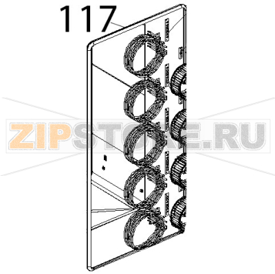 Guarnizione nera 50 shore forni Unox XBC 905 Guarnizione nera 50 shore forni Unox XBC 905Запчасть на деталировке под номером: 117