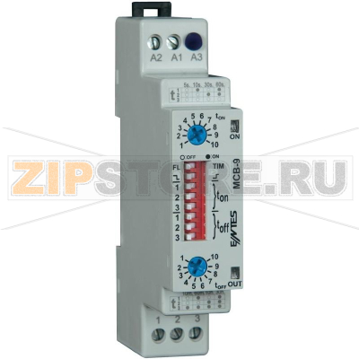 Реле времени 230 В/AC, 24 В/DC, 24 В/AC, 0.1 с-30 ч, 1 шт Entes MCB-9 