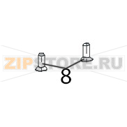 Screw M2x6 flat head (countersunk) Zebra TTP-2010