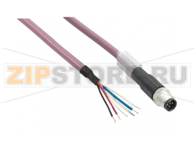 Кабель соединительный 25 м, M8, прямой Schneider Electric TCSXCNDFNX25V 