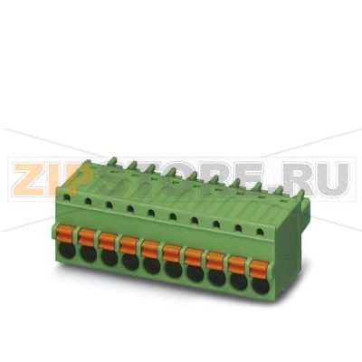 Вилочная часть Phoenix Contact FK-MCP 1,5/ 8-ST-3,5 Номинальный ток: 8 А, Расчетное напряжение (III/2): 160 В, Полюсов: 8, Размер шага: 3,5 мм, Технология подключения: Пружинные зажимы, Цвет: зеленый, Поверхность контакта: олово.Минимальный заказ: 50 шт.Упаковка: 50 шт.
