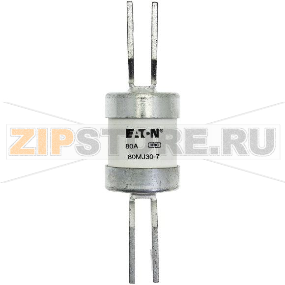 Предохранитель энергосистем, 80 A, AC 415 В, 80 кА, BS88/J, 31x110 мм, gU, BS, 82 мм Eaton 80AMP 4 