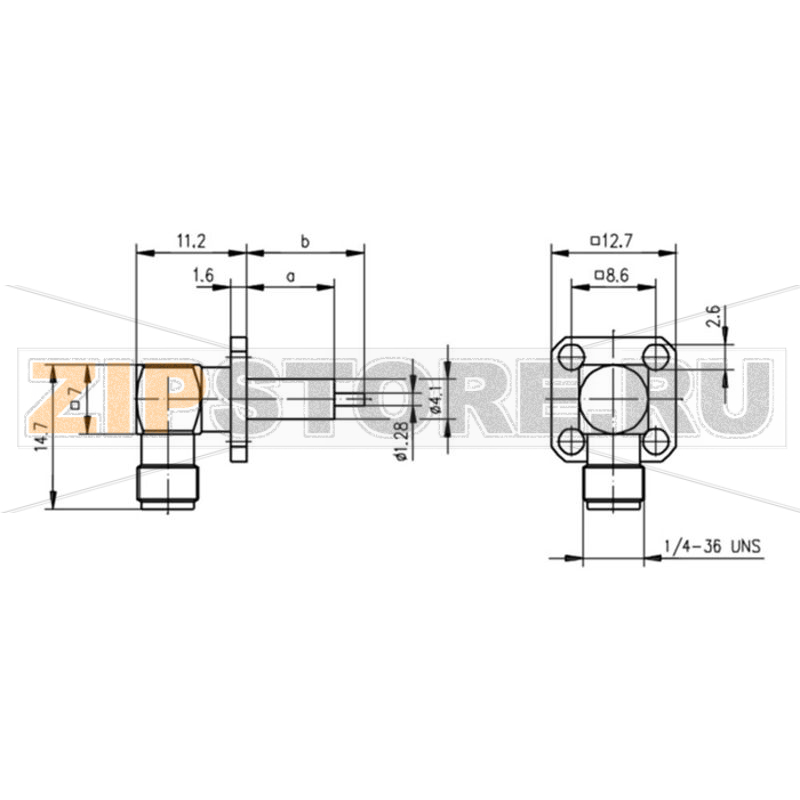 Разъем SMA, 50 Ом, 1 шт Telegärtner J01151A0651 