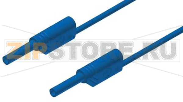 Провод тестовый 0.25 м, 10 A, 1000 В/AC/DC, синий Hirschmann 975694702 