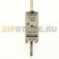 Предохранитель, 10 A, AC 500 В, 120 кА, NH0, gL/gG, IEC Eaton NH FUSE 10A 500V GG/GL SIZE 0