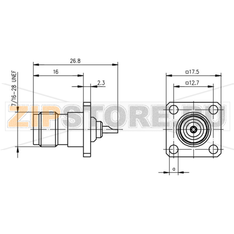 Разъем TNC, 50 Ом, 1 шт Telegärtner J01011F0613 
