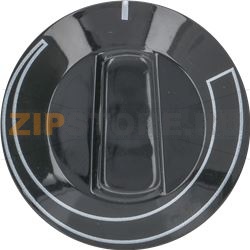 BLACK KNOB ø 50 mm SCREEN-PRINTED 