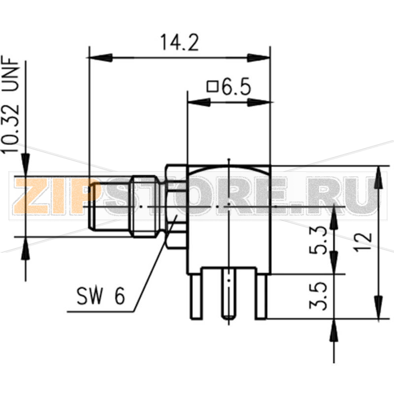 Разъем SMC, 50 Ом, 1 шт Telegärtner J01170A0101 