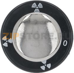 KNOB SILVER ø 56 mm SILK-SCREEN PRINTED 