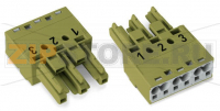 Разъем; 3-пол.; Код. B; 4,00 mm; светло-зеленые Wago 770-263
