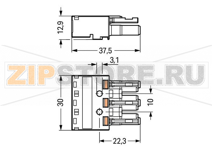 Разъем; 3-пол.; Код. B; 4,00 mm; светло-зеленые Wago 770-263 Protected against mismating and maintenance-freePush-in CAGE CLAMP® spring pressure connection technology allows solid conductors to be simply pushed into a unit.Two wire connections per pole for loops or bridgesAdditional variable coding is possible.Components can be clearly printed on and color-coded to meet custom requirements....