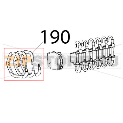 Cavo unipolare 16 MMQ, L=280 termi Unox XBC 1005E Cavo unipolare 16 MMQ, L=280 termi Unox XBC 1005EЗапчасть на деталировке под номером: 190