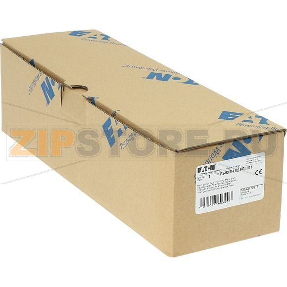 Выключатели главные, 3-полюсн., 63 A Eaton P3-63/M4/K2-PG/HI11 