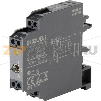 Модуль реле интерфейсный 24 V/AC/DC, 10 А, 1 шт Hiquel K1W-S-R 24 Vac/dc 