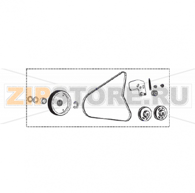 Перемоточная система в сборе Zebra ZT610 Перемоточная система в сборе со шкивами и ремнями для всех разрешений (203, 300, 600 dpi) Zebra ZT610Запчасть на сборочном чертеже под номером: 4Количество запчастей в устройстве: 1Название запчасти Zebra на английском языке: Rewind Drive System (includes pulleys and belt for all dpi)
